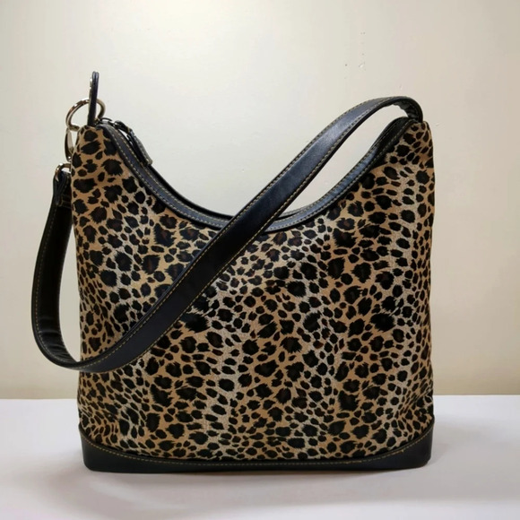 Charter Club Classics Leopard print shoulder purse - Picture 1 of 12